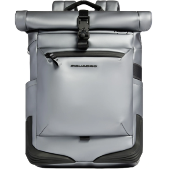 Рюкзак мужской PIQUADRO C20W CA6291C2OWS/MGR роллтоп серебристый/черный полиуретан